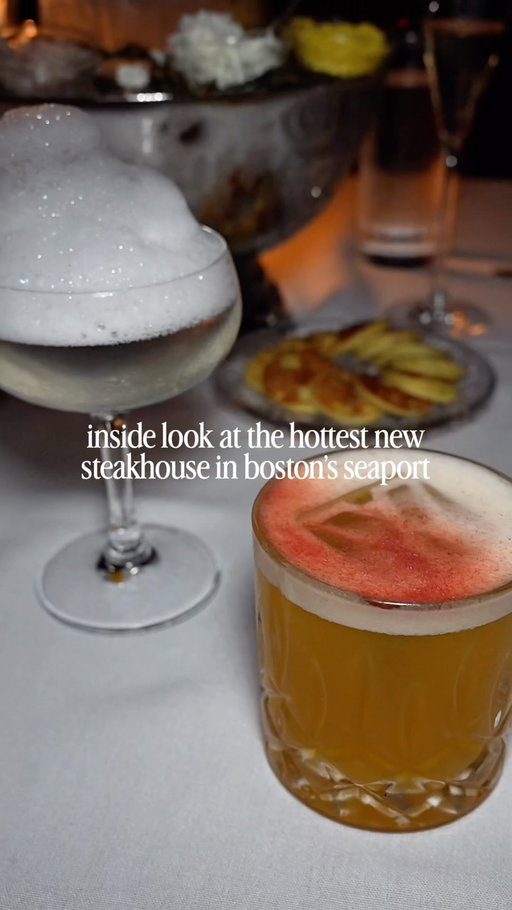 HOTTEST NEW STEAKHOUSE IN SEAPORT✨🔥 @mapleandash_boston 

This is your sign to check out the hottest new steakhouse in Seaport! They are located right on Seaport Blvd and their interior is chic and elevated. They have a moody bar and dining area (even their bathroom screams luxury). For drink, I love their iconic champagne cork pop with a sword and white cosmo with foam on top. For food, some highlights were the caviar roll, tomahawk steak (with bone marrow), and ricotta agnolotti 💕

You have to check out @mapleandash_boston for your next night out!

📍131 Seaport Blvd. Boston, MA

#bostonfoodgram #bostonfood #seaportboston