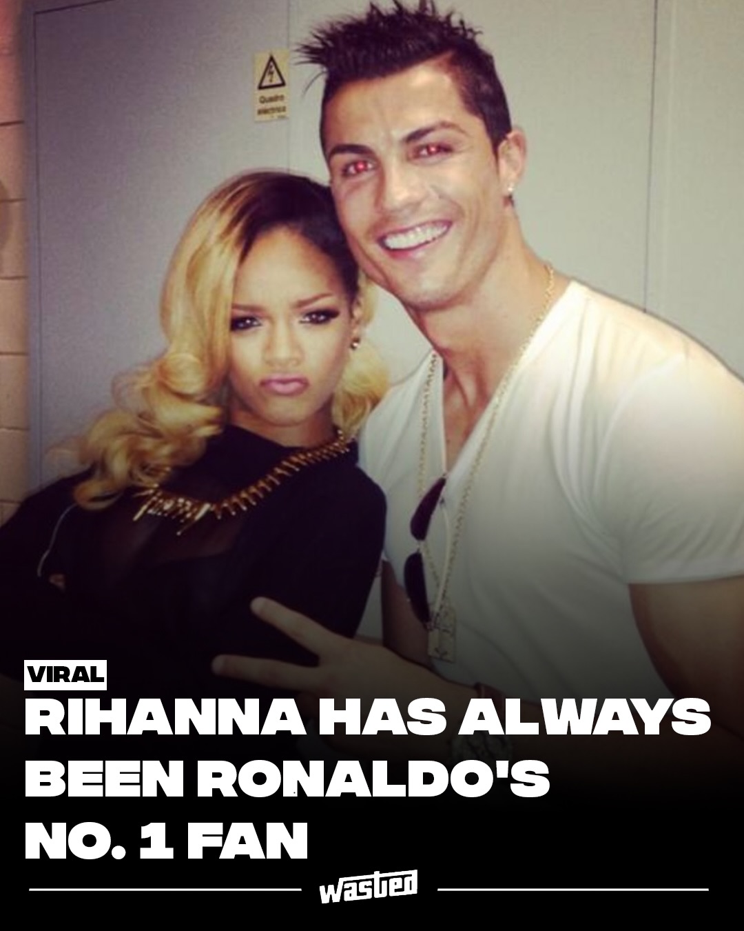 Back in 2013, Rihanna's Diamonds World Tour touched down in Lisbon, and it produced one of the more unexpected celebrity crossovers of the year. Cristiano Ronaldo, then with Real Madrid and back in Portugal preparing for a World Cup qualifier, attended the May 28 concert and was invited backstage, where the two posed for a photo, Ronaldo flashing his trademark peace sign and grin beside the singer.

Both stars shared the moment with their massive followings. Rihanna posted it to Instagram with the caption, "Ladies eat your heart out!!! #CristianoRonaldo cam to get jiggly with ya girl #diamondsworldtour #backstagelife," while Ronaldo put it across his own social channels. At the time, the pairing of the world's most famous footballer and one of pop's biggest stars made for instant tabloid fascination.

There's a fun musical footnote to it all. Rihanna's stripped-back ballad "Stay" was a highlight of that tour, and Ronaldo was later spotted singing the very same track during the 2014 World Cup in Brazil, an amusing little echo of the night their paths crossed in Lisbon. The two icons have occasionally acknowledged each other over the years, a reminder of how often the worlds of football and music orbit one another.

Sources: Latin Times, Hello Magazine.