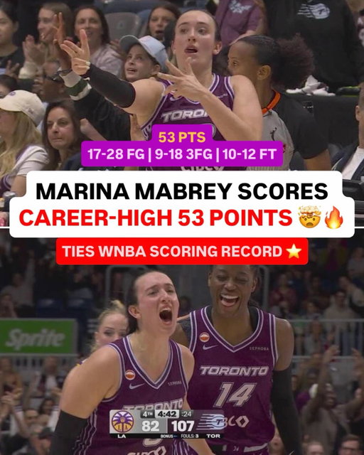 MARINA MABREY CAREER-HIGH 53 PTS 🔥🔥🔥

SHE TIES THE WNBA SCORING RECORD 🙌
