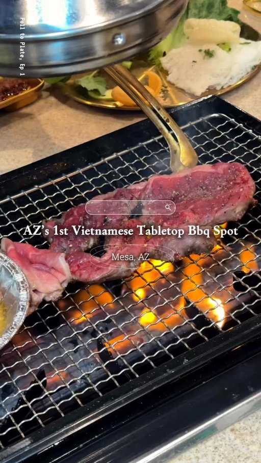 🧐 Poll to Plate: Vietnamese Tabletop bbq

You guys voted so we went!

Vietnamese tabletop BBQ, first one ever in AZ! The idea is that you grill tabletop like KBBQ, but you can roll your own little spring rolls. Love the concept!

$119 Meat Lovers combo: USDA prime ribeye, lemongrass beef, prime brisket + butter beef. It came with a herb & veggie plate, garlic fried rice (could use more garlic but that’s a personal preference lol), a sipping broth, and 3 sauces that all taste different in the best way. This was a good amount for 2-3 (we rolled ourselves out) but we’d recommend adding their short ribs or a few starters for 3+ with bigger appetites. 

What we tried:
🥩 Meat Lovers Combo - All Beef
🍗 crispy Saigon wings (crunchy outside, juicy inside)
🧄 garlic cream cheese bread (sweet + salty, dangerous)
🥤 sugar cane to reset between bites
*we would order everything again

Verdict: We would go back! We thought the meat quality was good, delicious marinade, good service, and the house made sauces were on point. They are a brand new business so be aware that there maybe changes or updates. I’ve noticed their menu adjusted since opening. So go to their page or website for the most updated info and/or pricing. 

Would you go? Lmk in the comments

🗳️ want a vote on the next spot? join my broadcast channel (on my page) so you don’t miss the poll. 

📍  @dzobbq 
🗺️ 4459 S Power rd, STE B101, Mesa, AZ 85212

#mesaeats #eastvalleyeats #vietnamesebbq #azeats #arizonafood