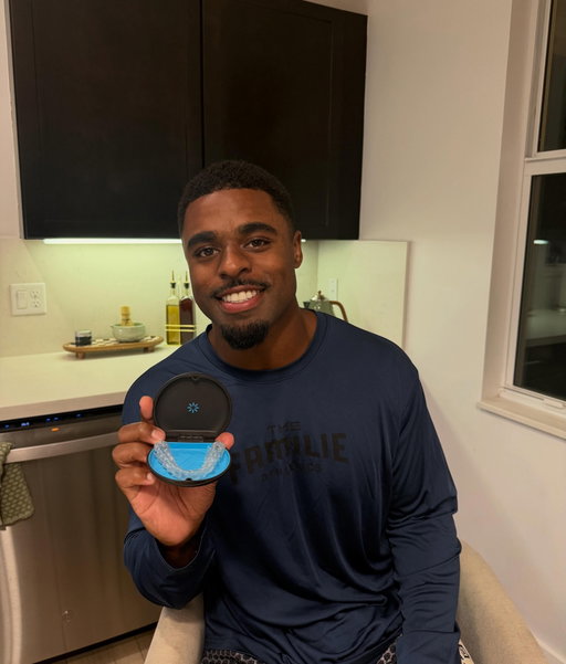 Well into my @invisalign l journey and honestly? Best decision. Came for the alignment and smile health, staying for how much better I feel overall. 💪 
Thank you @straightlyortho for leveling up my confidence, on and off the field. #ad #invisalignsmile