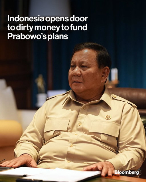 Indonesia is dangling unprecedented legal protections for investors in President Prabowo Subianto’s sovereign wealth fund, a move analysts warn could attract money with questionable origins and further erode the reputation of Southeast Asia’s largest economy. Tap the link in bio for more.

📷️: Dimas Ardian/Bloomberg
