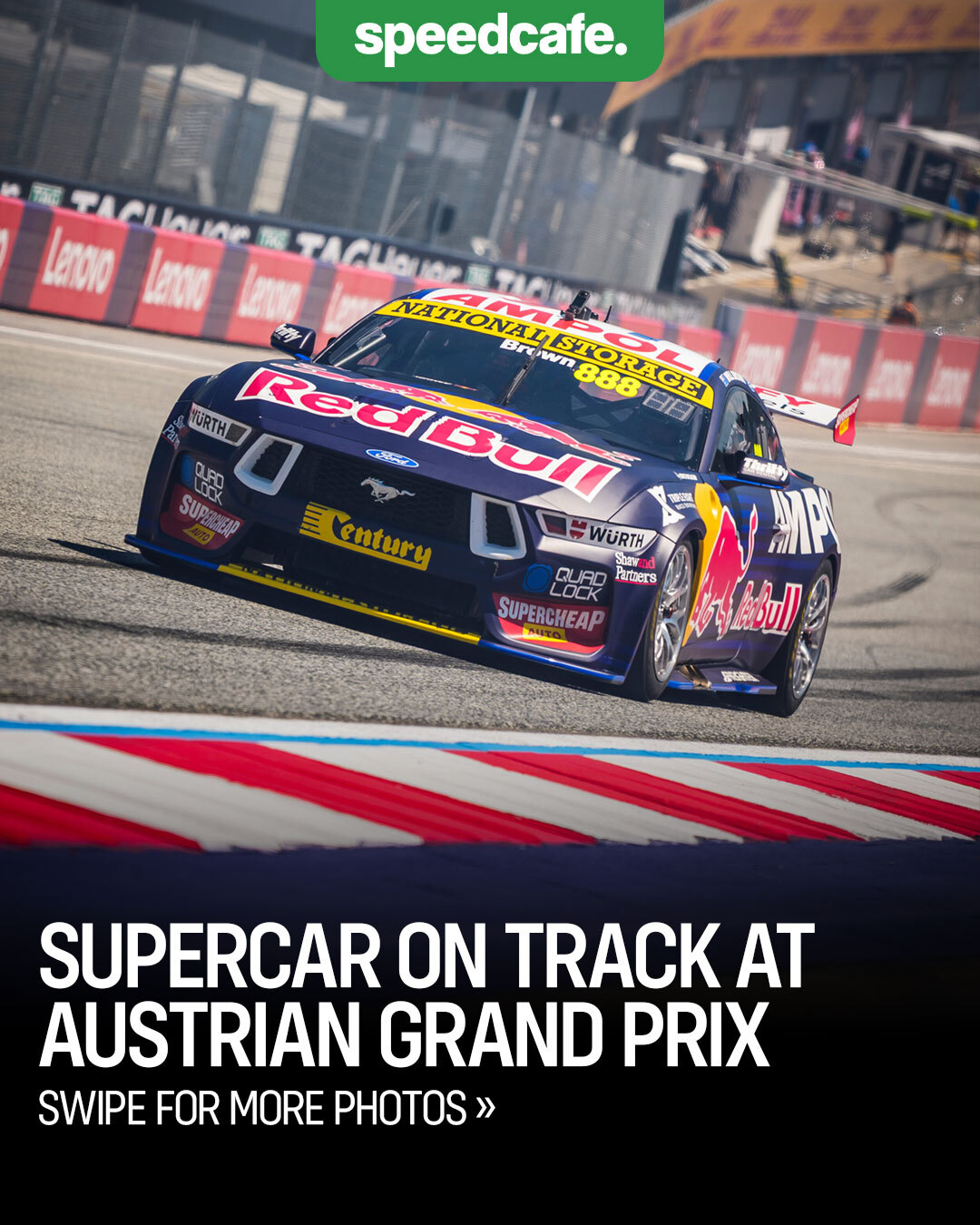 Aussie in Austria! 🇦🇺 🇦🇹 

Will Brown is showcasing Gen3 Supercars muscle at this weekend's F1 Grand Prix.

#F1 #Supercars #RepcoSC #Mustang