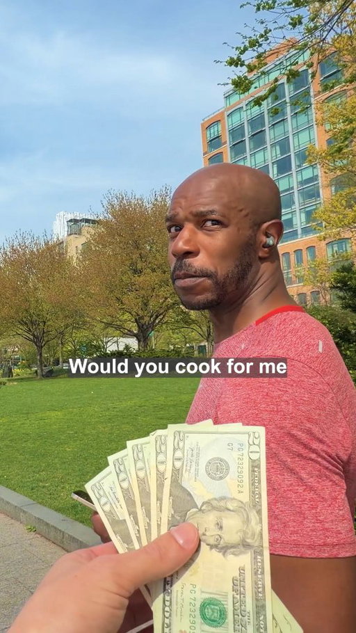 Paying strangers to cook for me in New York #cookingchallenge #cookforme #cooking #newyork