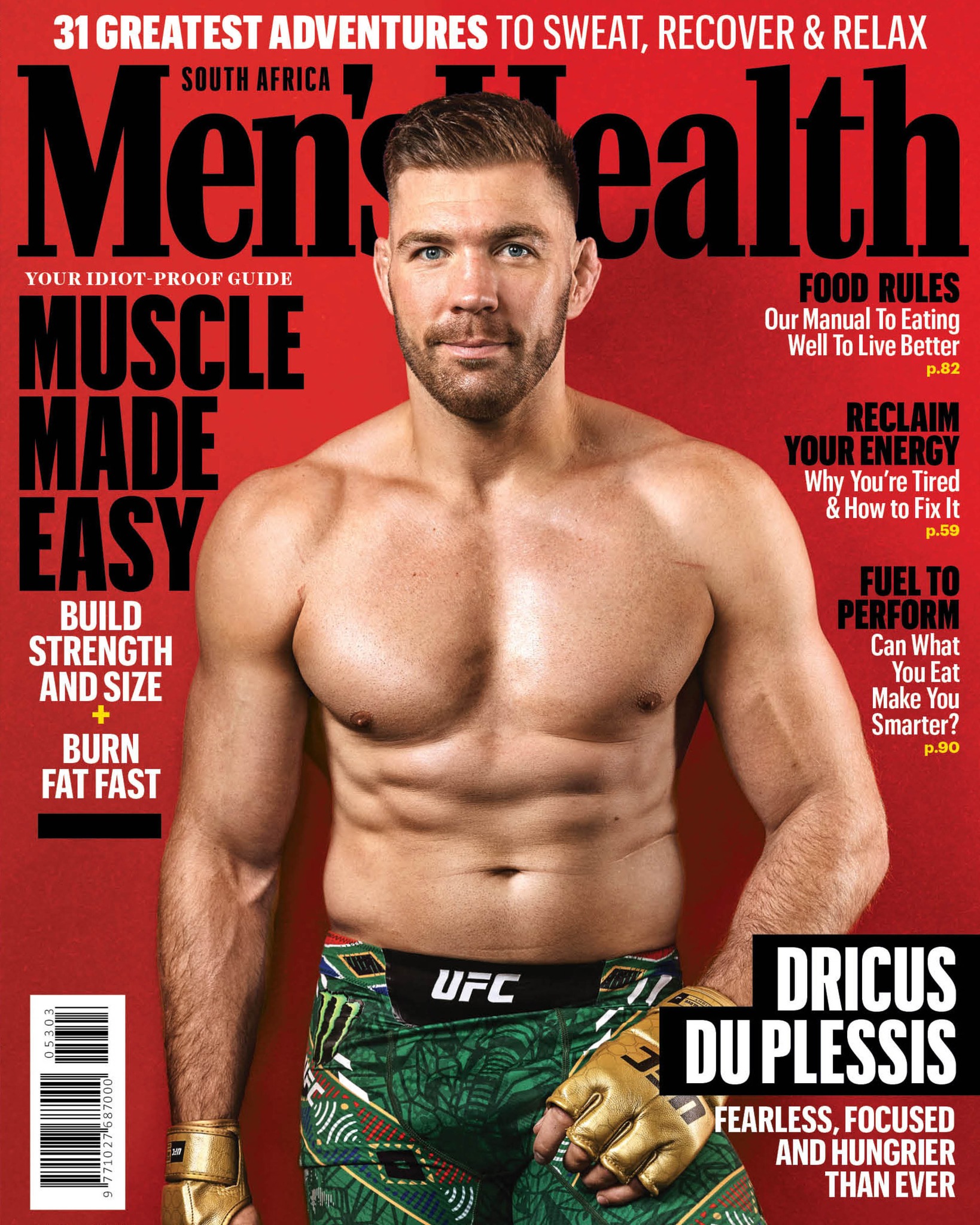 Introducing our July/August 2026 Adventure Issue, featuring South Africa's own @ufc star, @dricusduplessis.

In the Age of Information, we track our sleep, steps and every workout. But beyond the data lies something more powerful: the instinct to move, explore and reconnect with nature. This issue proves that progress and our primal side can exist in perfect harmony.

Inside the issue:
🥊 Cover guy @dricusduplessis on his return to the Octagon, mastering the mental game and chasing @ufc gold once again
🥾 The ultimate adventure escapes in South Africa and beyond
🧠 The truth about brain fog and how to regain your focus
💪 A simple workout for bigger, stronger arms
🍽️ The food rules every man should know in 2026
🛣️ South Africa's best road trips and the perfect cars to drive them
⚠️ The truth behind the rise of shilajit
❤️ What every active man should know about RED-S
🧬 Can regenerative aesthetics really turn back the clock?
🥗 How nutrition could be the key to better focus

Plus, voting for our 2026 #MHCoverGuy Competition is now open and closes at midnight on 12 July.

Adventure isn't just about the destination. It's about discovering what you're capable of. Get your copy now.

#MensHealthSA #AdventureIssue #DricusDuPlessis