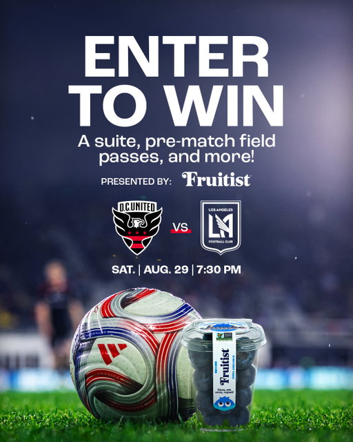 Win a private suite for you and 15 friends at the D.C. United vs. LAFC match on August 29!

To enter:
✅ Follow @thefruitistco 
✅ Like this post
✅ Tag 3 friends in the comments

Ends 7/8/26 at 11:59 PM ET. Open to U.S. residents (50 states + D.C.) age 18+. No purchase necessary. Winner selected at random. Find official rules here: https://www.fruitist.com/the-fruitist-x-d-c-united-suite-sweepstakes. Instagram is not a sponsor of this giveaway.