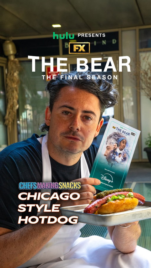 CHEFS MAKING SNACKS: @andy.beynon ‘s Chicago Hot Dog inspired by FX’s The Bear on @disneyplusuk 

We challenged the founder of Michelin starred @behindrestaurant , (which famously earned its star just 20 days after opening, casual x) to make us a snack. But not just any snack, one inspired by The Bear’s home town, Chicago. It doesn’t get more Chicago than a beef frankfurter, does it?!

Andy grew up around rustic, comforting food not too dissimilar to the dishes that shaped Carmy and Sydney. He even spent a stint working in Chicago, so when we handed him a Chicago-style hot dog, he knew exactly where to take it... a “dragged through the garden” style dog, loaded with all the traditional toppings, before adding his own Michelin twist, caviar and Sicilian prawns.

How would you twist a Chicago hot dog?

Don’t miss out on the final season of FX’s The Bear, exclusively on Disney+