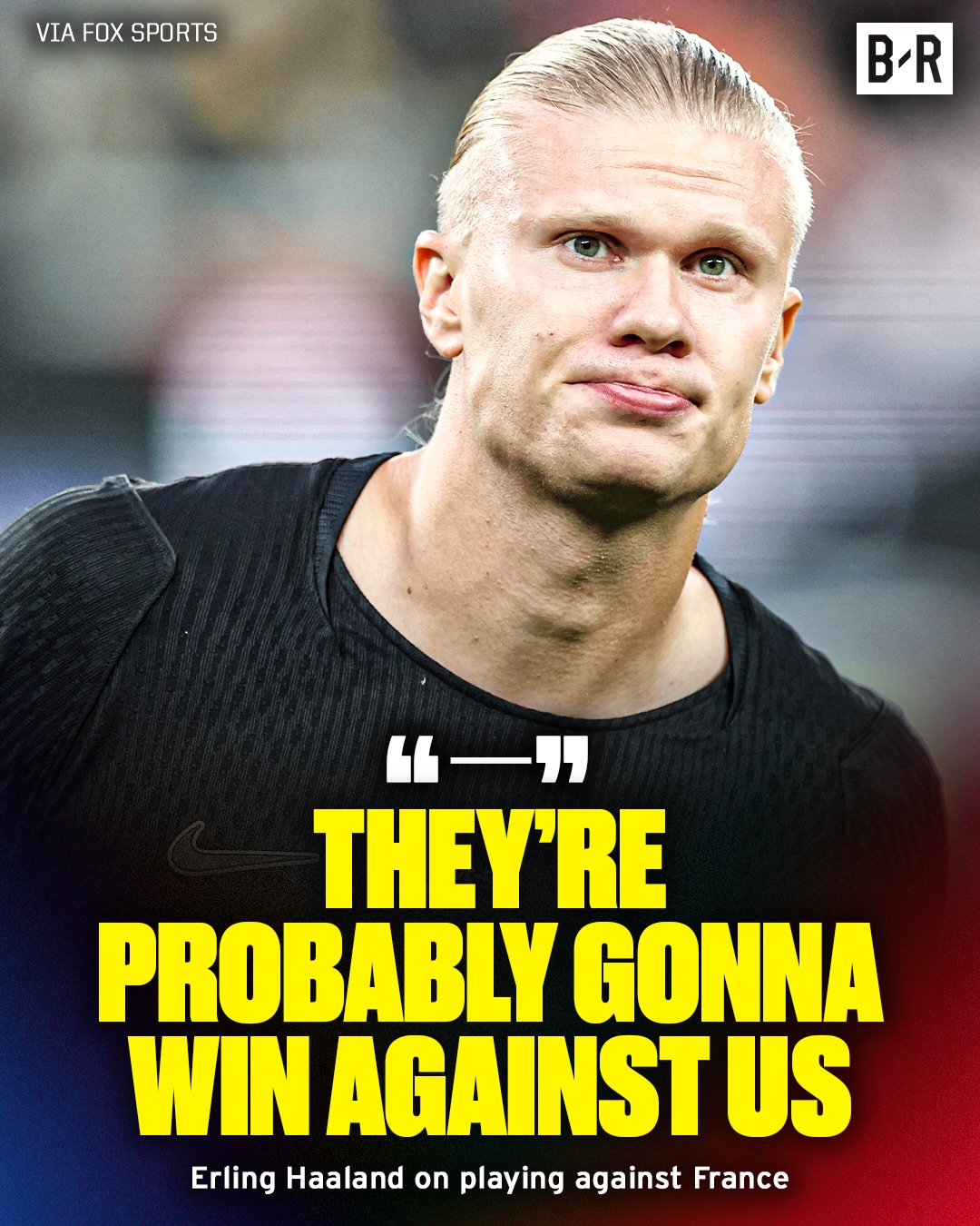 Erling Haaland isn’t liking Norway’s odds against Kylian Mbappé and France 😭