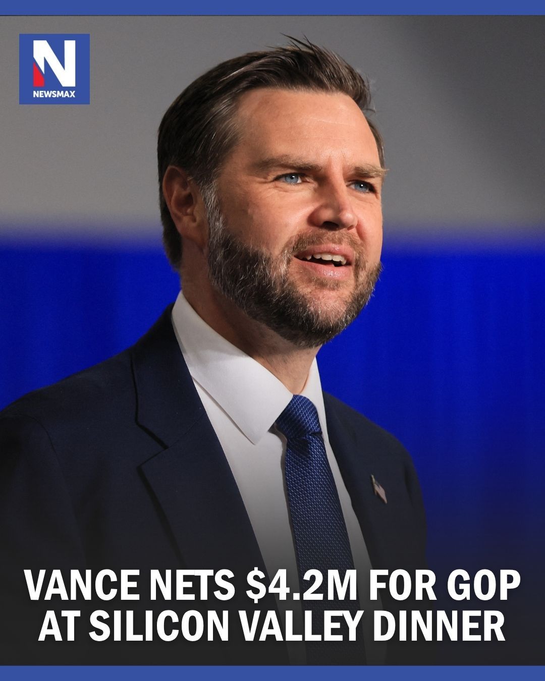 Vice President JD Vance raised $4.2 million for the RNC at a Silicon Valley fundraiser, boosting the GOP's campaign war chest as Republicans work to defend their congressional majorities.⁣
⁣
Link in bio.