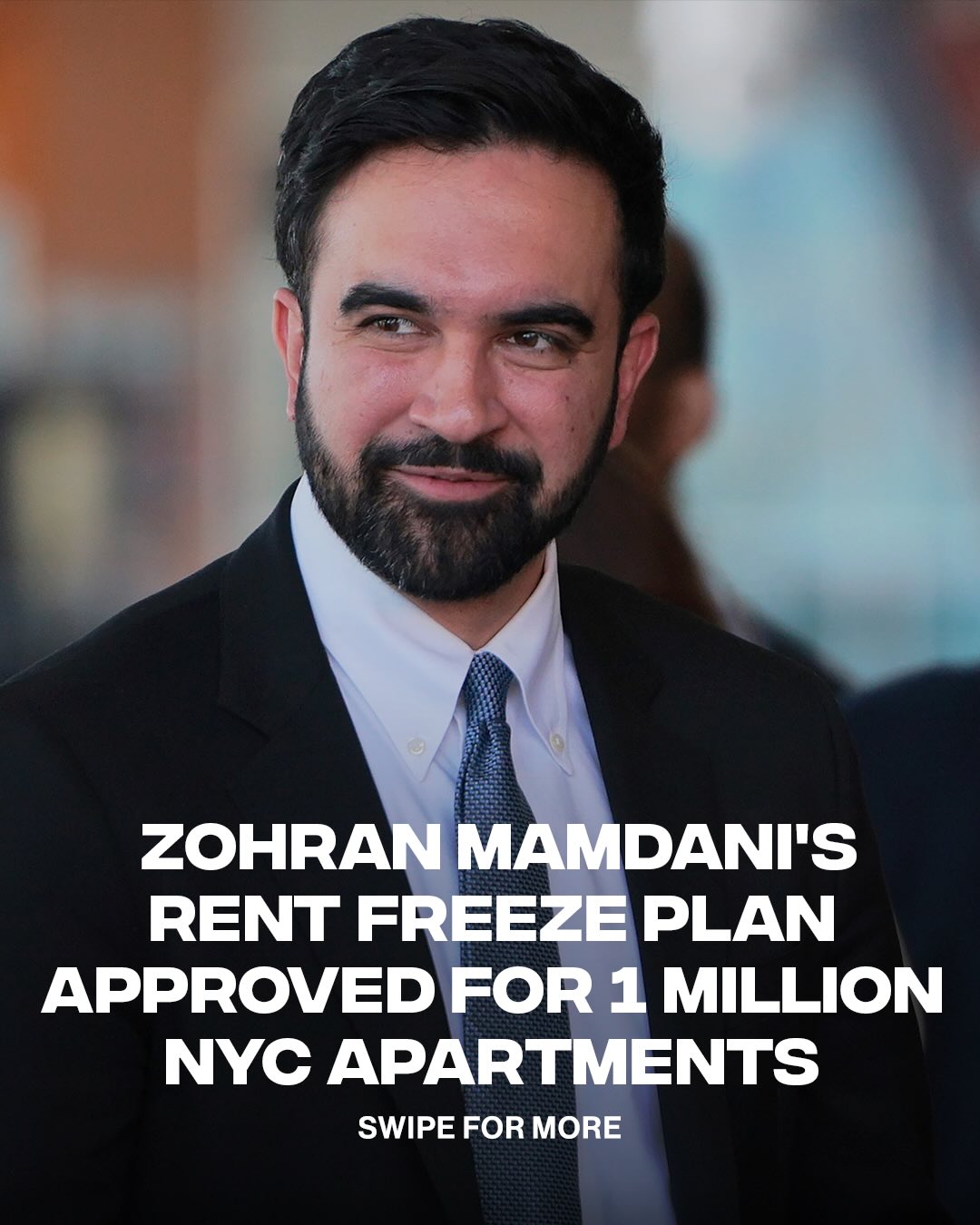 this just made my day 🥹

New York City has approved a rent freeze for about 1 million apartments.The city’s Rent Guidelines Board voted to keep rent prices the same for many rent-stabilized apartments through leases that begin in October. The decision fulfills a campaign promise made by Mayor Zohran Mamdani and affects about one-quarter of New Yorkers.

[📸: GETTY, @zohrankmamdani ]