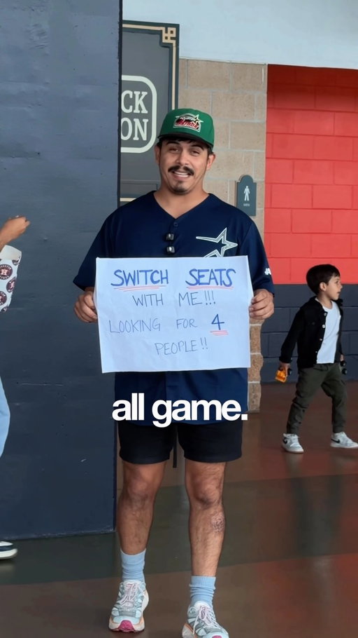 Would you switch seats with me?