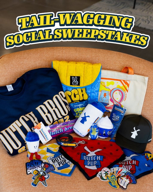 this is your sign to let the dogs out 📲🐾❤️🐶💙 ​

enter our take your dog to dutch day giveaway to be one of 3 winners to receive a Dutch Pup™ box full of goodies and a gift card ​

how to enter: ​
🦴follow @dutchbroscoffee on IG ​
🦴like this post ​
🦴tag your human bestie ​
🦴extra entry if you add this post to your story ​

Giveaway opens Fri, 6/26/26, at 9am PT and closes Wed, 7/1/26, at 11:59pm PT. The winner will be selected on Thurs, 7/2/26. NO PURCHASE NECESSARY. US legal residents 18+. Void where prohibited. Restrictions apply. See official rules and details at the link in our bio.​