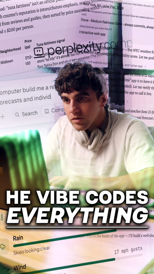 Computer makes it easy to make an app or website.. so why not make one for everything? @perplexity 
—
Comment “perplexity” to try it yourself
.
.
.
.
.
#perplexitypartner #comedy #techbro #tech #ai