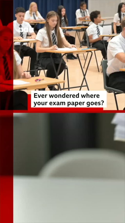 You’ve just finished your exam and handed it in. But where does it go next?
 
Around 11 million GCSE, AS and A-level papers pass through a huge scanning centre in Milton Keynes run by the AQA exam board here each year, ready to be sorted and scanned for marking.
 
Tap the link in @BBCNews’s bio to learn more.
 
#GCSEs #Exams #BBCNews
