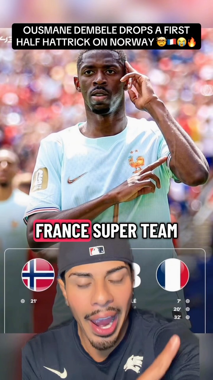 OUSMANE DEMBELE DROPS A FIRST HALF HATTRICK ON NORWAY 🤯🇫🇷😭🔥 

dembele goal today dembele hattrick today mbappe assist today Norway #dembele #france #fifaworldcup #worldcup #guapmotion