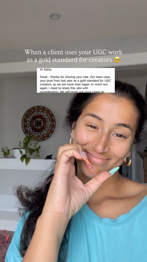 Genuinely so grateful for brands who trust me with their content. 

I started UGC as a regular mom and to receive feedback like this from brands I absolutely adore still doesn’t feel real. I will never take this for granted. 🥹🫶🏽