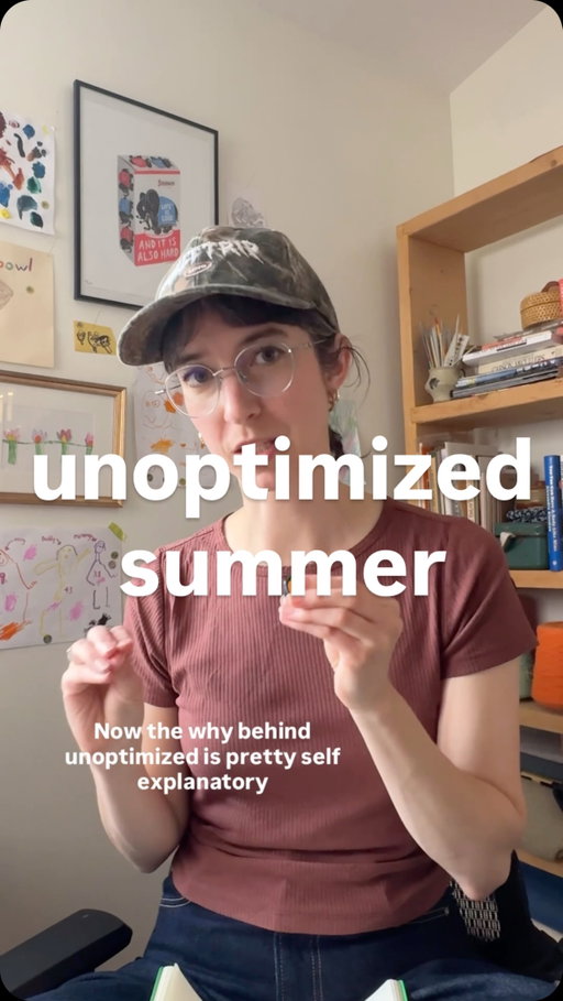 We’re tired. We don’t want to streamline. We aren’t looking for hacks. Let us unoptimize and enjoy ourselves. #summer2026 #deoptimize #analog #offline #IRL