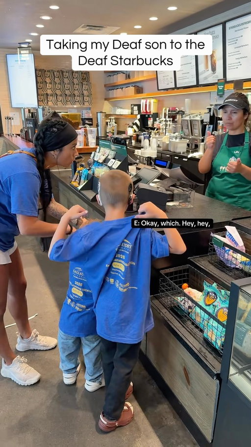 We took our Deaf son to the DEAF Starbucks in DC #parenting #signlanguage #deaf #deafcommunity #asl