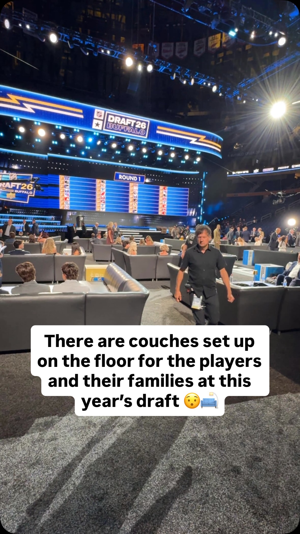 Thoughts on the setup for players and their families at this year’s NHL Draft? 😯🤔🛋️