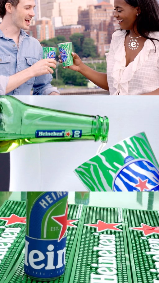 Zebra striping is just balance tbh. 
A Heineken Original, a Heineken 0.0, and the night’s still young

#Heineken #Heineken00 #ZebraStriping