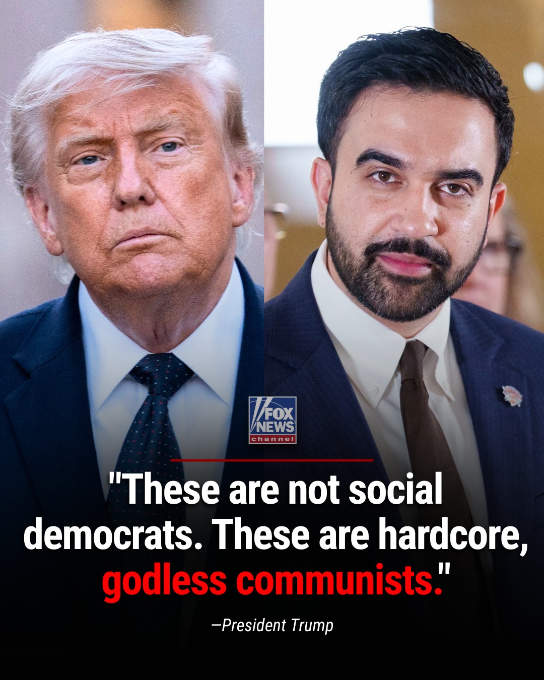 “This is the most serious threat to our country since its existence.”

President Trump warned that the rise of socialist-backed candidates within the Democratic Party poses a major threat to America's founding principles.

Pointing to New York City Mayor Zohran Mamdani's push for a rent freeze, Trump argued policies like it will turn cities into "ghettos and slums" and drive people out.

The remarks come after several candidates endorsed by Mamdani won Democratic primaries, fueling debate over the growing influence of the party's progressive wing ahead of America's 250th anniversary.