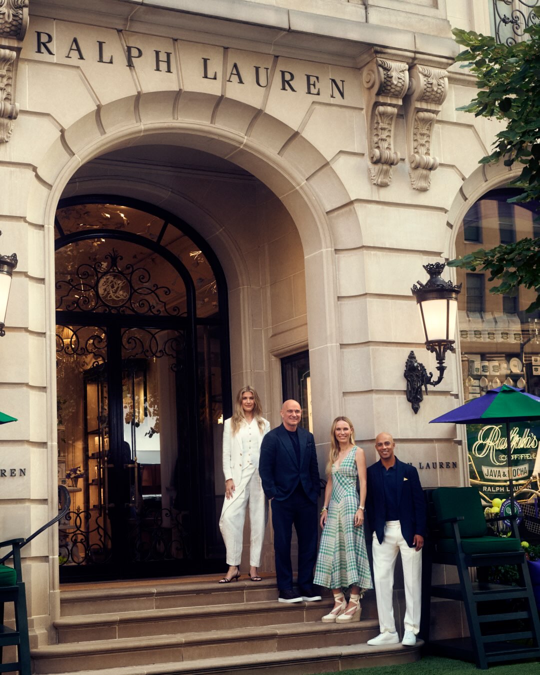 The summer of tennis begins with #PoloRalphLauren.
 
Tennis stars Andre Agassi, Caroline Wozniacki, Genie Bouchard, and James Blake experience tournament-inspired hospitality at our Madison Avenue flagship in New York City.
 
#RalphLauren #RLTennis #Wimbledon