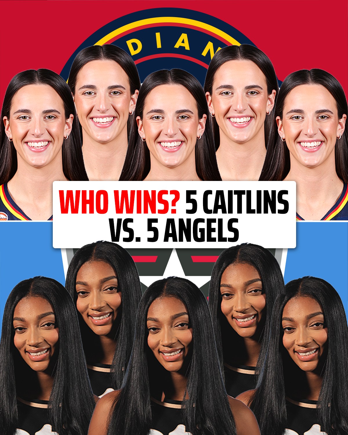 5 Caitlin Clarks vs 5 Angel Reeses‼️

Who wins a 7-game series? 👀