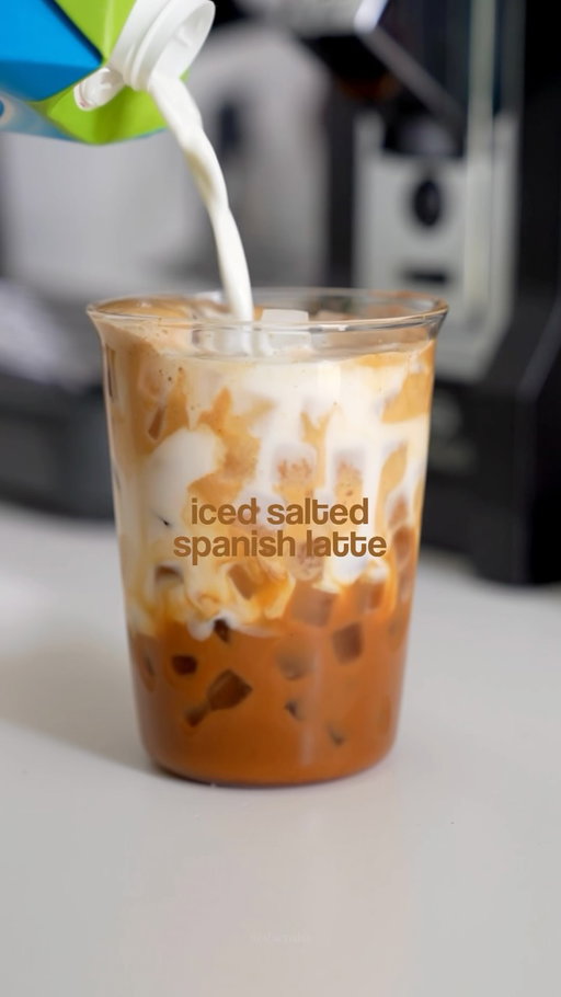 Hear me out… salted Spanish latte is just 🤌🏻✨

this is your sign to try! it won’t taste salty, it just makes the whole drink feel more balanced. 

— Double shot espresso
— 15ml condensed milk
— A pinch of sea salt
— A dash of cinnamon powder
— Keep frothing until it fluffy

— Add ice and 150ml milk of choice 

.

#icedsaltedspanishlatte #coffeeaddict #homecafemalaysia #spanishlatte #coffee