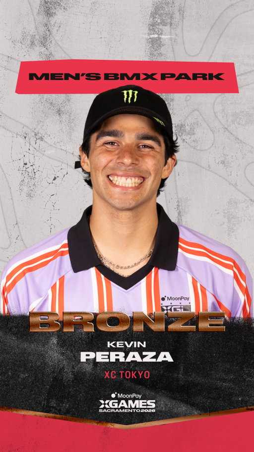 @kevinperaza takes home bronze for @xgames_tokyo in Men's BMX Park at @moonpay X Games Sacramento 🔥