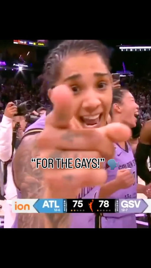 Gabby Williams after the Valkyries secured the Pride Night win 😂👏