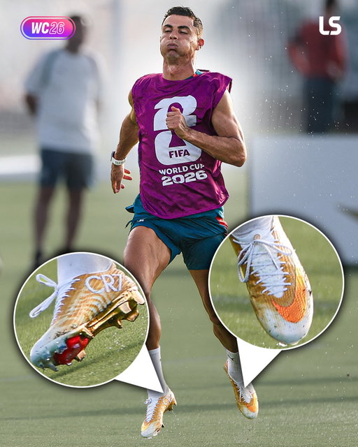 Cristiano Ronaldo unveils limited-edition “Gold Scorpion” boots 🤩🦂

A special tribute to the only player to score in 6⃣ different World Cups 🌟