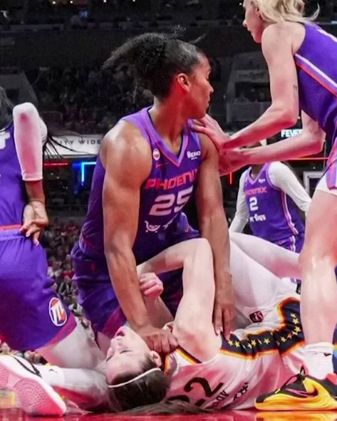 CLARK TARGETED AGAIN: “The Right Squad” discussed the physical targeting of WNBA superstar Caitlin Clark after she was hit in the throat while on the ground by Phoenix Mercury’s Alyssa Thomas.