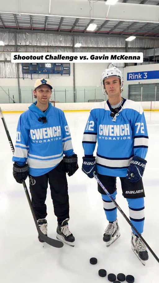 Shootout Challenge vs. @gavin_mckenna27 🏒 @cwenchhydration #hockey #pavelbarber