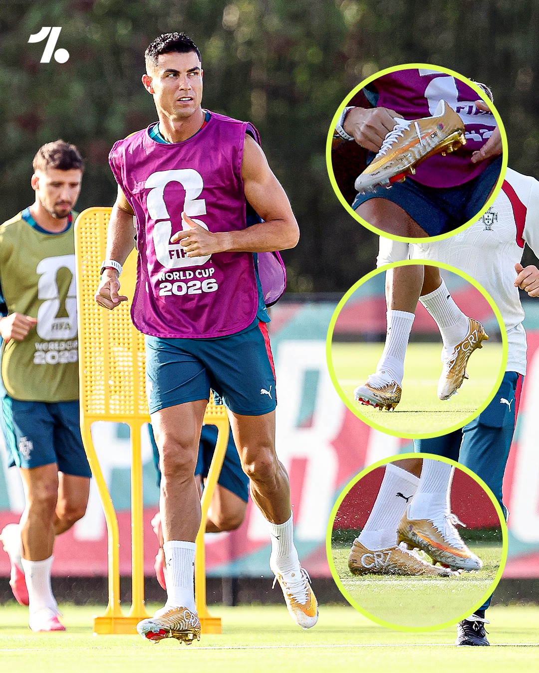 Cristiano Ronaldo will wear his "Gold Scorpion" boots for Portugal's game against Colombia 🦂👟

A limited-edition pair in honour of becoming the only player to score in SIX different World Cups 👏🇵🇹