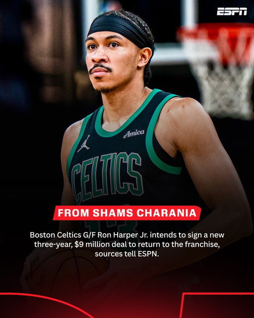 The Celtics are declining Ron Harper’s $2.6M team option, clearing the way for the sides to commit on a longer deal.

Harper has gone from a training camp deal last offseason to making the Celtics roster on a two-way contract to a deal conversion at the end of the season, and now a multiyear guarantee. The Celtics and Harper's agent, Drew Gross of WME Basketball, worked through the deal Saturday.