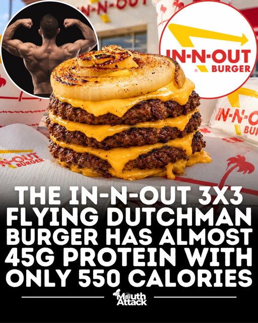44g of protein. Just 550 calories. No bun required.

The 3-Patty Flying Dutchman is one of the highest-protein menu hacks you can order at In-N-Out. Featuring three 100% beef patties, three slices of melted American cheese, and grilled onions instead of a bun, it’s a simple, low-carb option that packs serious protein.

Estimated nutrition:
🔥 550 Calories
💪 44g Protein
🥩 42g Fat
🌱 4g Carbs

It’s a great choice for anyone following a low-carb or keto-style diet, though it’s also high in saturated fat and sodium, so it’s best enjoyed in moderation.

Would you order the 3-Patty Flying Dutchman, or are you going even bigger? 🍔👇