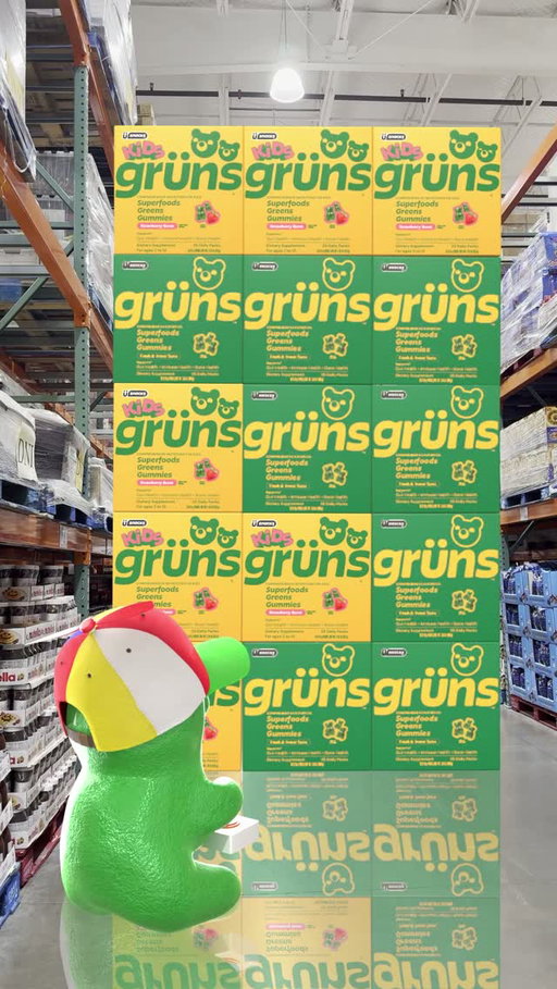 New level unlocked! 🎮

Grüns Kids just landed at @costco. 60+ ingredients in a pack of nutritious gummy bears they'll actually ask for. 🐻

Turns out some things just click into place. 😉