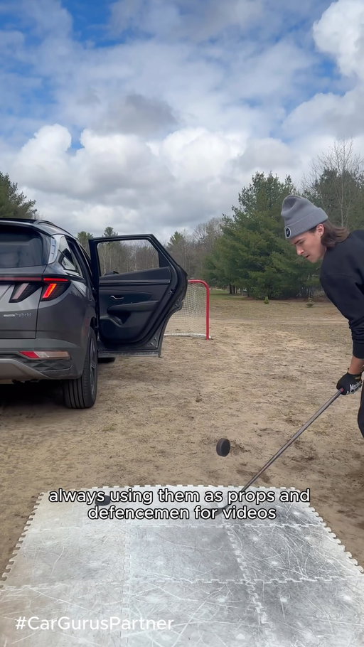 #CarGurusPartner I’m always using different vehicles as defencemen in my hockey videos 🚗 🏒 
With over 300,000 cars to choose from, I trust @CarGurus to find cars that match all life’s big moments!