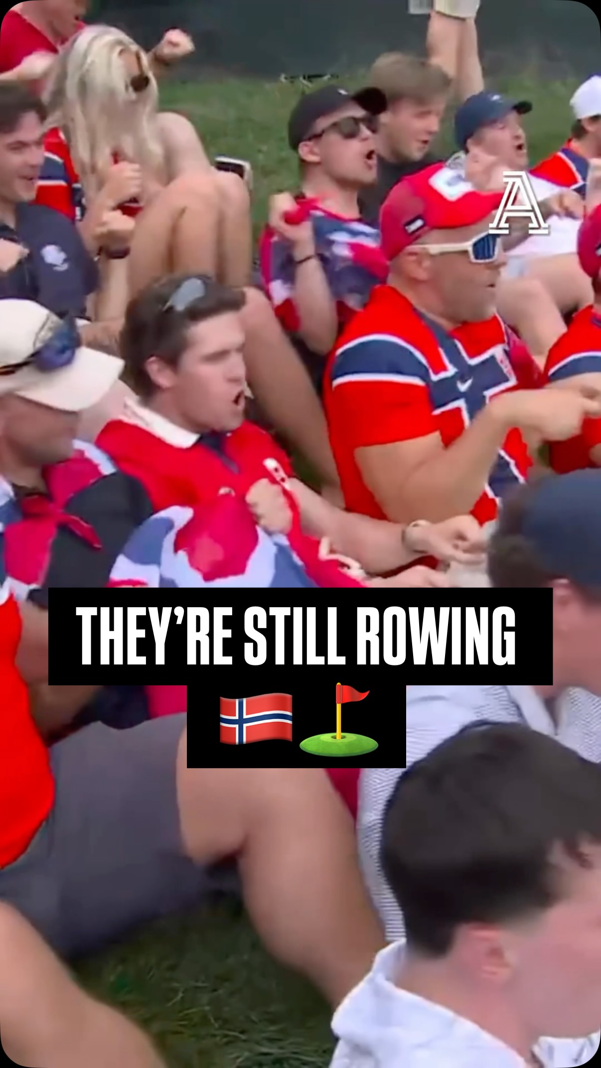 Norway fans are EVERYWHERE 🇳🇴😂

This time, they’re supporting fellow Norwegian Viktor Hovland on the golf course. Incredible.

🎥 @pgatour