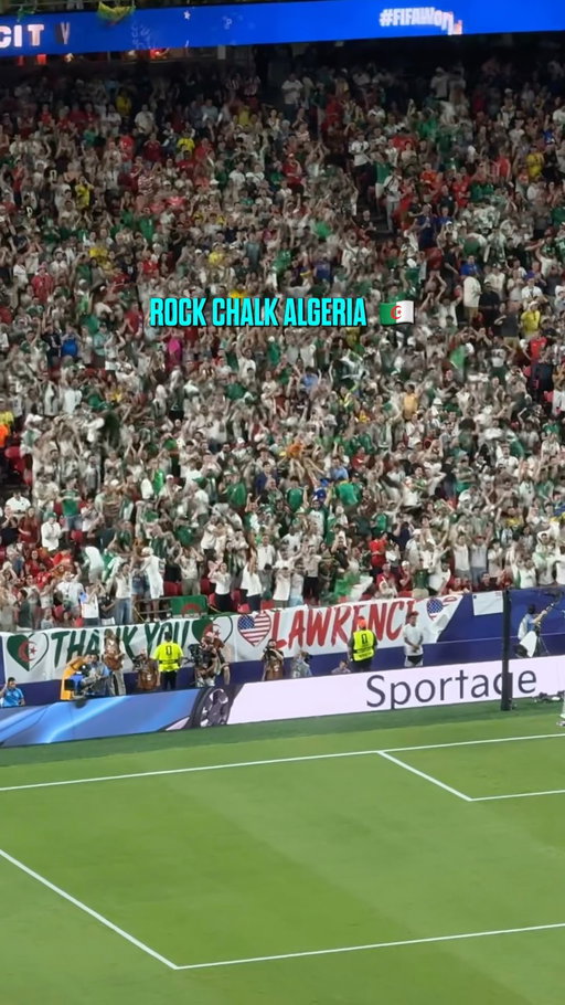 ALGERIA EQUALIZES & KC ERUPTS !!! 🔥

The “Thank You Lawrence” sign is everything 🥹