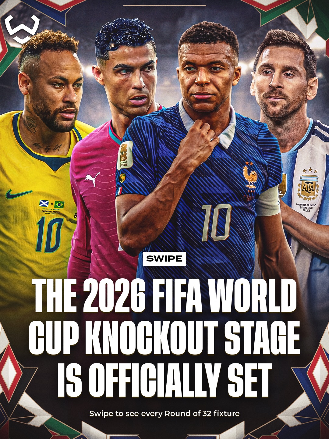 The 2026 FIFA World Cup knockout stage is officially set. 🤩🏆

🇩🇪 Germany vs Paraguay 🇵🇾
🇫🇷 France vs Sweden 🇸🇪
🇿🇦 South Africa vs Canada 🇨🇦
🇳🇱 Netherlands vs Morocco 🇲🇦
🇵🇹 Portugal vs Croatia 🇭🇷
🇪🇸 Spain vs Austria 🇦🇹
🇺🇸 United States vs Bosnia & Herzegovina 🇧🇦
🇧🇪 Belgium vs Senegal 🇸🇳
🇧🇷 Brazil vs Japan 🇯🇵
🇨🇮 Ivory Coast vs Norway 🇳🇴
🇲🇽 Mexico vs Ecuador 🇪🇨
🏴󠁧󠁢󠁥󠁮󠁧󠁿 England vs DR Congo 🇨🇩
🇦🇷 Argentina vs Cape Verde 🇨🇻
🇦🇺 Australia vs Egypt 🇪🇬
🇨🇭 Switzerland vs Algeria 🇩🇿
🇨🇴 Colombia vs Ghana 🇬🇭

The road to the World Cup trophy starts now. Bring it on! 🔥🌎