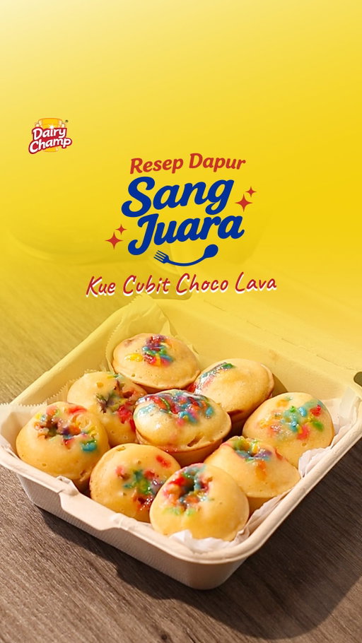 🍫🧁 Kue Cubit Choco Lava 

📝 Recipe

1 Egg
60g • Krimer Kental Manis Dairy Champ (Sweetened Condensed Milk)
¼ tsp • Vanilla Extract
150g • All Purpose Flour
¼ tsp • Baking Powder
¼ tsp • Baking Soda
¼ tsp • Salt
140ml • Milk
40g • Melted Butter
Chocolate Compound
Rainbow Sprinkles

Instructions:

•⁠ ⁠Cake Batter
-in a bowl, crack open egg
-add Krimer Kental Manis Dairy Champ, and whisk
-add vanilla extract, flour, baking powder, baking soda, and salt
-pour milk, and melted butter, then whisk to mix

•⁠ ⁠Cooking; Cake Batter
-prepare a takoyaki pan, spread the pan with butter / margarin / oil
-pour the cake batter into the pan, just a little
-add your favorite chocolate chunk / bar, then pour more cake batter to cover the chocolate
-turn on the stove at medium heat, and let it cook for 6 minutes with a lid
-after 6 minutes, open the lid and garnish with rainbow sprinkles on top
-let it cook for another 2 minutes, then finished (total 8 minutes of cooking)

//

Easy recipe at home with IC and @dairychamp.id 👩‍🍳

A childhood street snack that I can finally make at home. Since I like to modify a recipe, I put chocolate as the fillings and I think I’m never going back to the original kue cubit 🙈 the chocolate melts just right in mouth, the sweetness is also just right because I’m using Dairy Champ’s Condensed Milk 🙌

—

#chocolatelover #DairyChamp #KreasiJuara #ResepDapurSangJuara #PilihanSangJuara