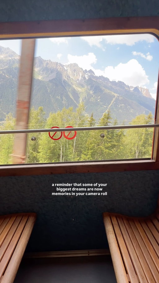 Go get you dreams. 

Riding a train through Chamonix in French Alps felt surreal but undeniably soul filling . I’m here🥹✨