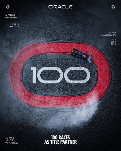 Today’s Grand Prix is our 100th with @oracle as title partner 🤝

Let’s make it a race to remember! 💪

#F1 #RedBullRacing #AustrianGP