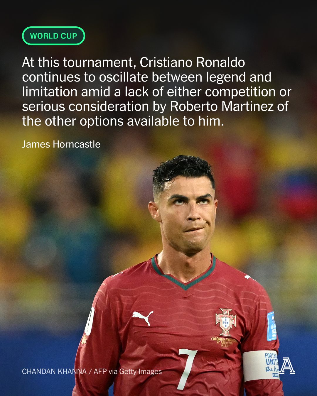 Roberto Martinez has vowed to review Portugal’s performances in the group stage and make the necessary adjustments as the knockouts begin.

Cristiano Ronaldo struggled as Portugal missed out on top spot in Group K to a more dangerous Colombia side - but can he be dropped?