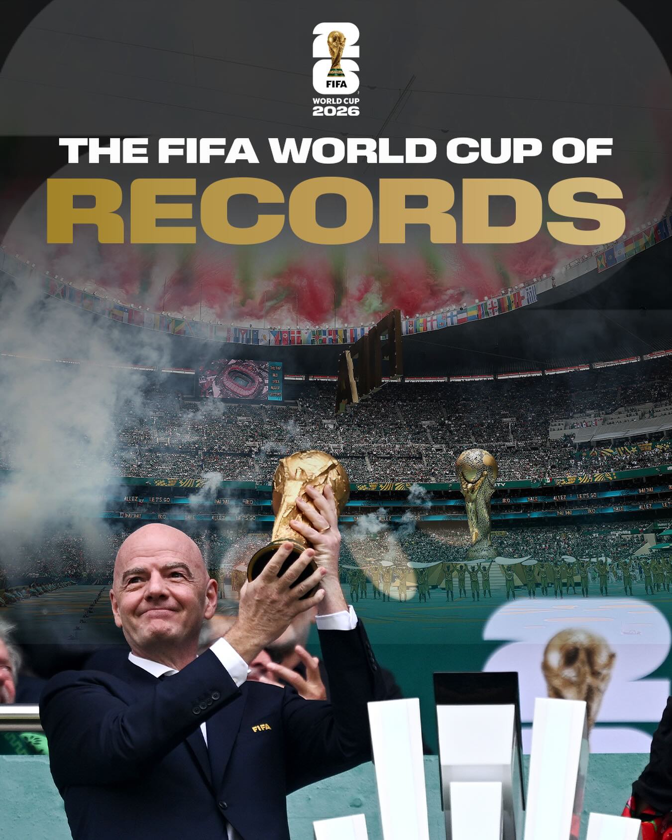 What an incredible group stage! ⚽🌟

48 nations, including four debuting teams, have made history on the world stage in front of over 4.6 million fans, who have filled the stadiums across 16 host cities to already make this edition the highest-attended FIFA World Cup in history. 👏

Multiple records have been broken thanks to the likes of 🇦🇷 Lionel Messi and 🇵🇹 Cristiano Ronaldo, among others, while new heroes have emerged from so many different nations. 

A record number of goals has given our incredible supporters so much to cheer as we continue to showcase football’s unifying power. 🤗

This is FIFA World Cup 2026. And it is the greatest show on the planet! 🏆

#FootballUnitesTheWorld