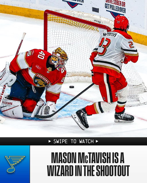 Hey @stlouisblues fans 🗣️

In case you didn’t know, Mason McTavish has a career 64.3% success rate in the shootout so far in his career!