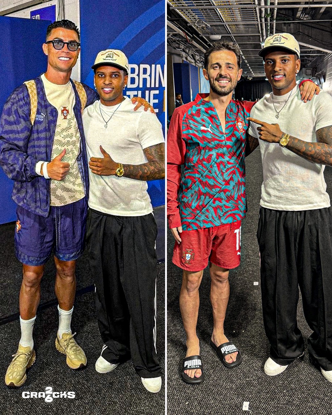 🤍 PASADO Y PRESENTE DEL REAL MADRID

🇧🇷 Rodrygo estuvo presente en el Colombia vs Portugal del Mundial 2026.

📸 Ahí se tomó una foto con Cristiano Ronaldo, leyenda absoluta del Real Madrid.

🤝 También posó con Bernardo Silva, quien ahora será su nuevo compañero de equipo.