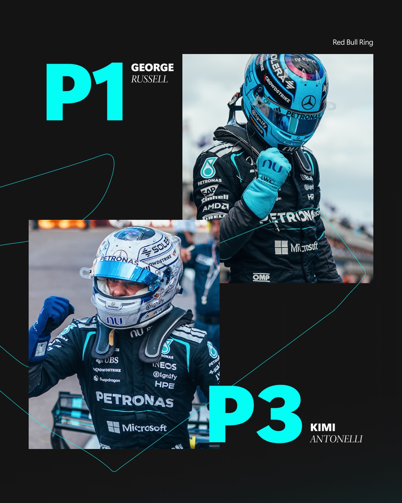 Seven wins. Two on the podium at the Austrian Grand Prix. Driving greatness. 🔥