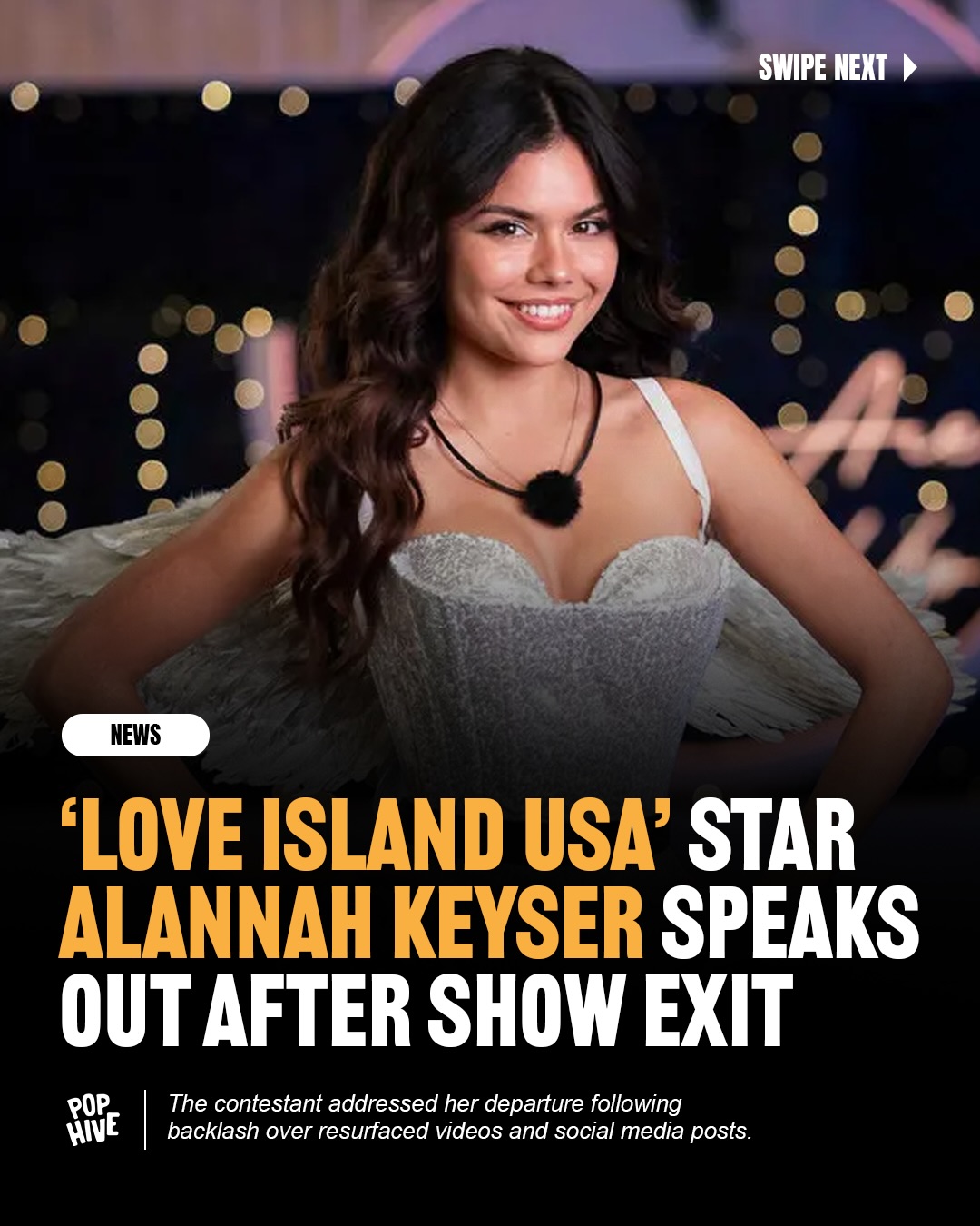 ‘Love Island USA’ contestant Alannah Keyser is speaking out after being removed from the Peacock dating series.

In a TikTok video, Keyser apologized for a six-year-old video of herself singing lyrics containing a racial slur, saying she understands why people were offended and that the word “is just not in my vocabulary anymore.”

She also claimed that screenshots circulating online had been falsified, adding that they “do not reflect the truth” and stating, “I do not support racism or discrimination of any kind and I never have.”

Keyser said the situation “broke my heart” and called it a learning experience, adding that she wishes viewers had the chance to get to know her personality on the show.